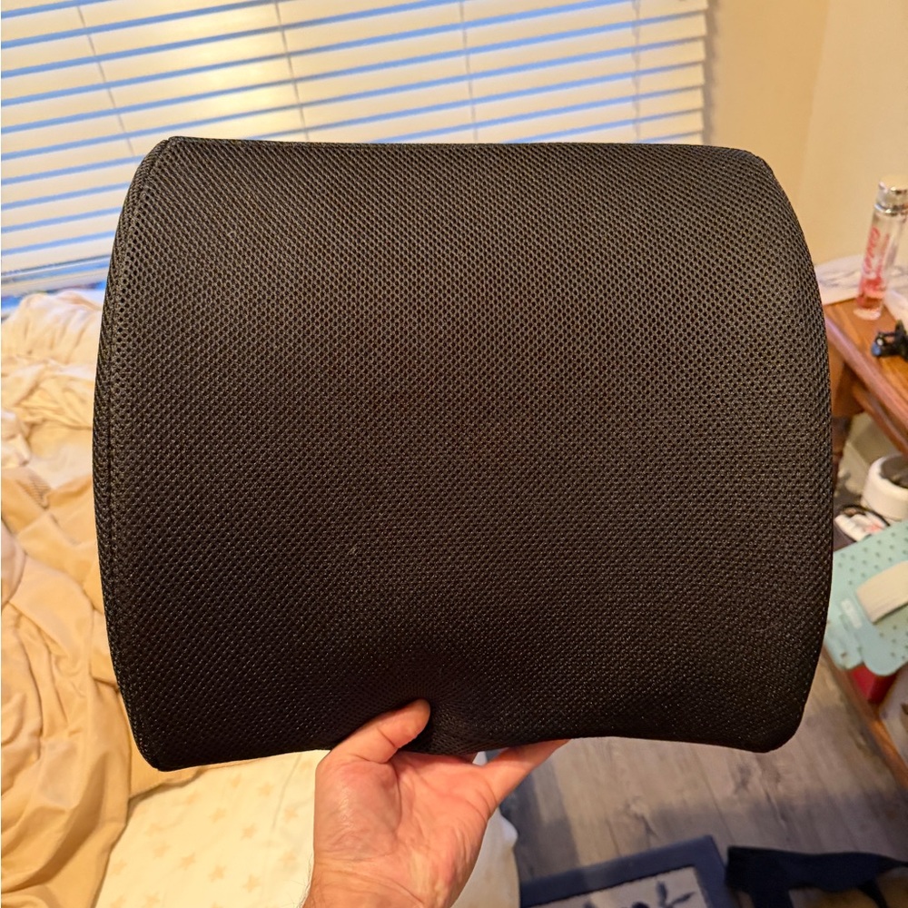 New Black Lumbar Support Memory Foam Cushion